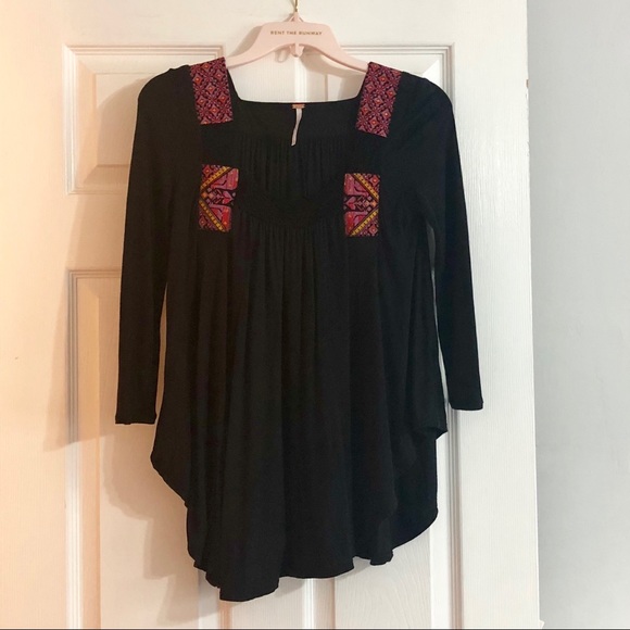 Free People black boho top - Picture 4 of 8